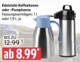 Marktkauf Edelstahl-Kaffeekanne oder Pumpkanne Angebot
