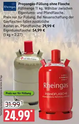 Marktkauf Rheingas Propangas-Füllung ohne Flasche Angebot
