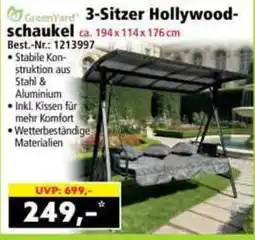 Norma GreenYard 3-Sitzer Hollywoodschaukel Angebot