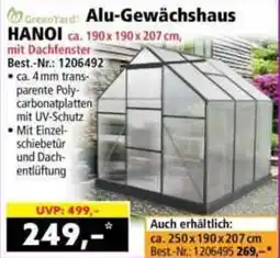 Norma GreenYard Alu-Gewächshaus HANOI Angebot