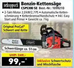 Norma Scheppach Benzin-Kettensäge CSP5300 SE Angebot