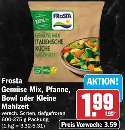 HIT Frosta Gemüse Mix, Pfanne, Bowl oder Kleine Mahlzeit Angebot