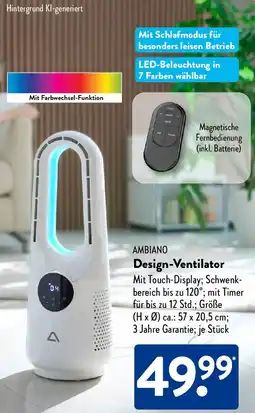Aldi Süd AMBIANO Design-Ventilator Angebot