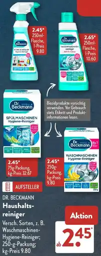 Aldi Süd DR. BECKMANN Haushaltsreiniger Angebot