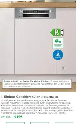 EP Einbau-geschirrspüler spi4ems02d Angebot