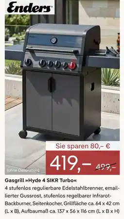 Pflanzen Kölle Enders gasgrill hyde 4 sikr turbo Angebot