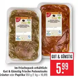 Marktkauf Gut & günstig frische putensteaks kräuter Angebot