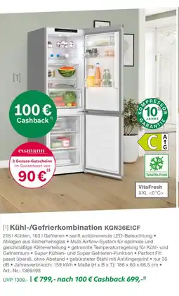 EP Kühl-/gefrierkombination kgn36eicf Angebot