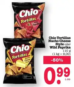E-Center Chio tortillas nacho cheese style Angebot
