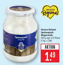 Marktkauf Unsere heimat speisequark magerstufe Angebot