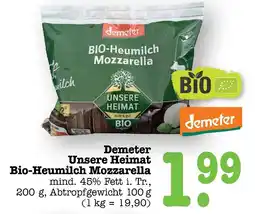 E-Center Demeter bio-heumilch mozzarella Angebot