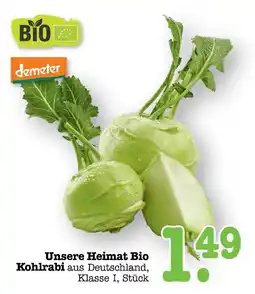 E-Center Unsere heimat bio kohlrabi Angebot