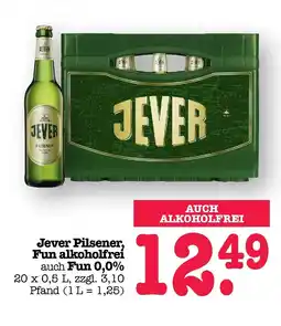 E-Center Jever pilsener, fun alkoholfrei Angebot