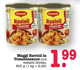 E-Center Maggi ravioli in tomatensauce Angebot