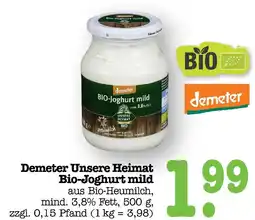 E-Center Demeter unsere heimat bio-joghurt mild Angebot