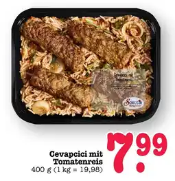 E-Center Scheck-in manufaktur cevapcici mit tomatenreis Angebot