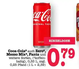 E-Center Coca-cola2 auch zero2, mezzo mix2, fanta Angebot