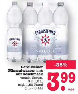 E-Center Gerolsteiner mineralwasser auch mit geschmack Angebot