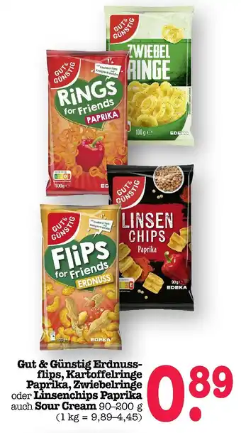 E-Center Gut & günstig erdnussflips Angebot