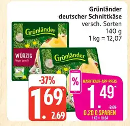 Marktkauf Grünländer deutscher schnittkäse Angebot