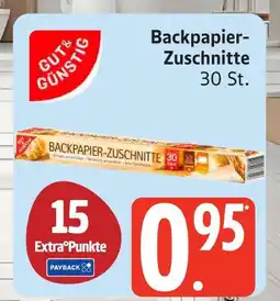 Marktkauf Gut&günstig backpapier-zuschnitte Angebot