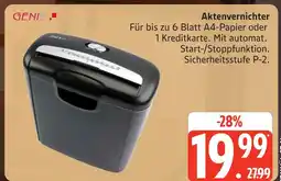 Marktkauf Genie aktenvernichter Angebot