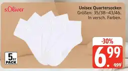 Marktkauf S.oliver unisex quartersocken Angebot