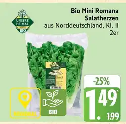 Marktkauf Unsere heimat bio bio mini romana salatherzen Angebot