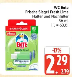 Marktkauf Schuhsen wc ente frische siegel fresh lime halter und nachfüller Angebot