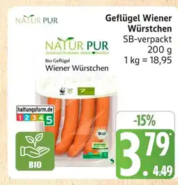 Marktkauf Natur pur geflügel wiener würstchen Angebot