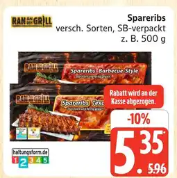Marktkauf Ran an den grill spareribs barbecue-style Angebot
