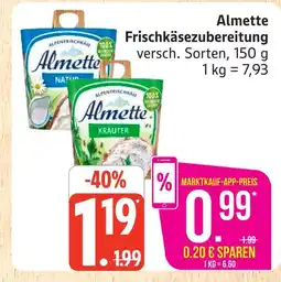 Marktkauf Almette frischkäsezubereitung Angebot