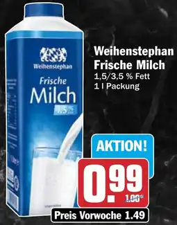 HIT Weihenstephan Frische Milch Angebot