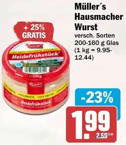 HIT Müller's Hausmacher Wurst Angebot
