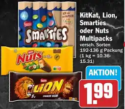 HIT KitKat, Lion, Smarties oder Nuts Multipacks Angebot