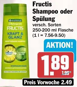 HIT Fructis Shampoo oder Spülung Angebot