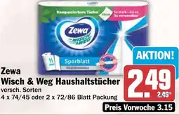 HIT Zewa Wisch & Weg Haushaltstücher Angebot