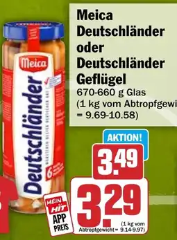 HIT Meica Deutschländer oder Deutschländer Geflügel Angebot