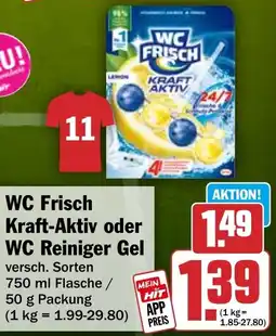 HIT WC Frisch Kraft-Aktiv oder WC Reiniger Gel Angebot