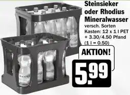 HIT Steinsieker oder Rhodius Mineralwasser Angebot