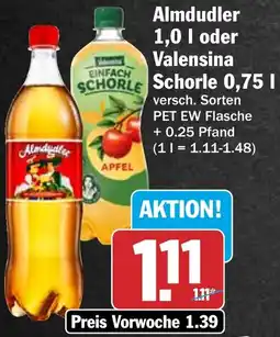 HIT Almdudler oder Valensina Schorle Angebot