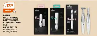 BRAUN FACE TRIMMER, BODY TRIMMER, EYEBROW STYLER UND BIKINI STYLER