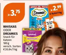 Müller WHISKAS ODER DREAMIES Angebot