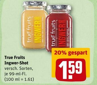 REWE True fruits ingwer-shot Angebot