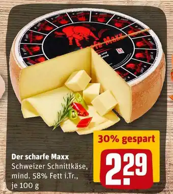 REWE Der scharfe maxx schnittkäse Angebot