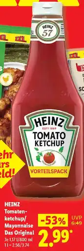 Lidl HEINZ Tomaten- ketchup/ Mayonnaise Das Original Angebot