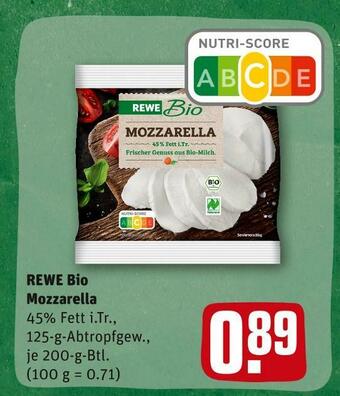 REWE Rewe bio mozzarella Angebot