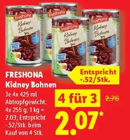 Lidl FRESHONA Kidney Bohnen Angebot