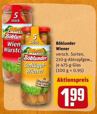 REWE Böklunder wiener würstchen Angebot