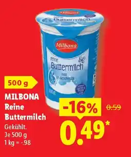 Lidl MILBONA Reine Buttermilch Angebot